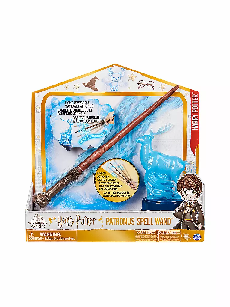 WIZARDING WORLD | Harry Potter - Interaktiver Zauberstab von Harry Potter mit Patronus-Figur, Licht- und Geräuscheffekten | keine Farbe