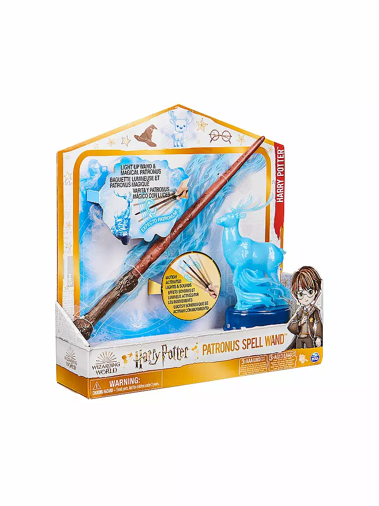 WIZARDING WORLD | Harry Potter - Interaktiver Zauberstab von Harry Potter mit Patronus-Figur, Licht- und Geräuscheffekten | keine Farbe