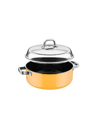 WMF | Schmortopf mit Glasdeckel FUSINTEC MINERAL PRO 6ml/28cm Mango Yellow