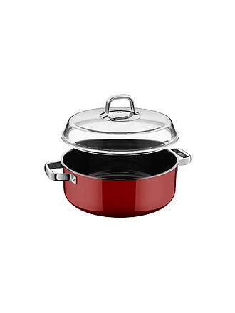 WMF | Schmortopf mit Glasdeckel FUSINTEC MINERAL PRO 6ml/28cm Passion Red 