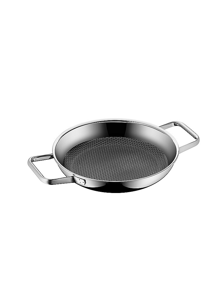 WMF Profi Resist Brat-/ Servierpfanne 24 cm Induktion, Mehrschichtmaterial beschichtet, Wabenstruktur, Edelstahlgriff, backofenfest