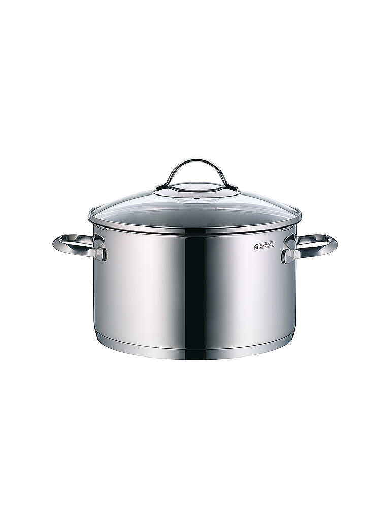 WMF Provence Plus Kochtopf groß 24cm, Glasdeckel, Fleischtopf Induktion 5,7l, Cromargan Edelstahl poliert, unbeschichtet, backofengeeignet