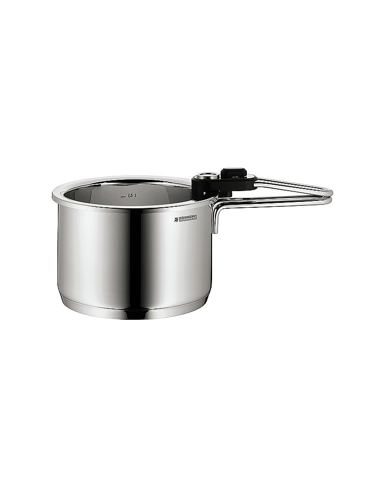 Simmertopf Wasserbadtopf mit herausnehmbaren Einsatz schwarz (edelstahlfarben schwarz) B18cm H165cm L18cm Ø18cm Töpfe Ø 18 cm mit Temperaturanzeige spülmaschinengeeignet Induktion