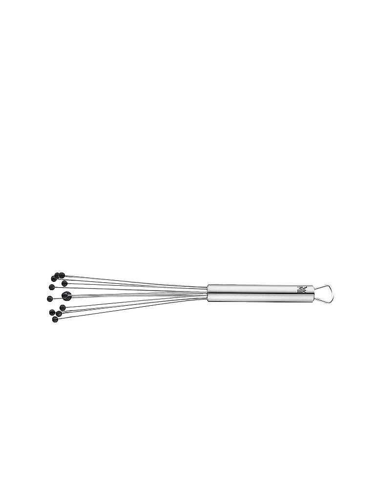 WMF Profi Plus Rührblitz 27 cm, Schneebesen Silikon -Kugeln, Cromargan Edelstahl teilmattiert, hitzebeständiges Silikon, Rührbesen, Quirl & Touch Küchenschere 21cm, mit Sägeschliff, Edelstahl, schwarz