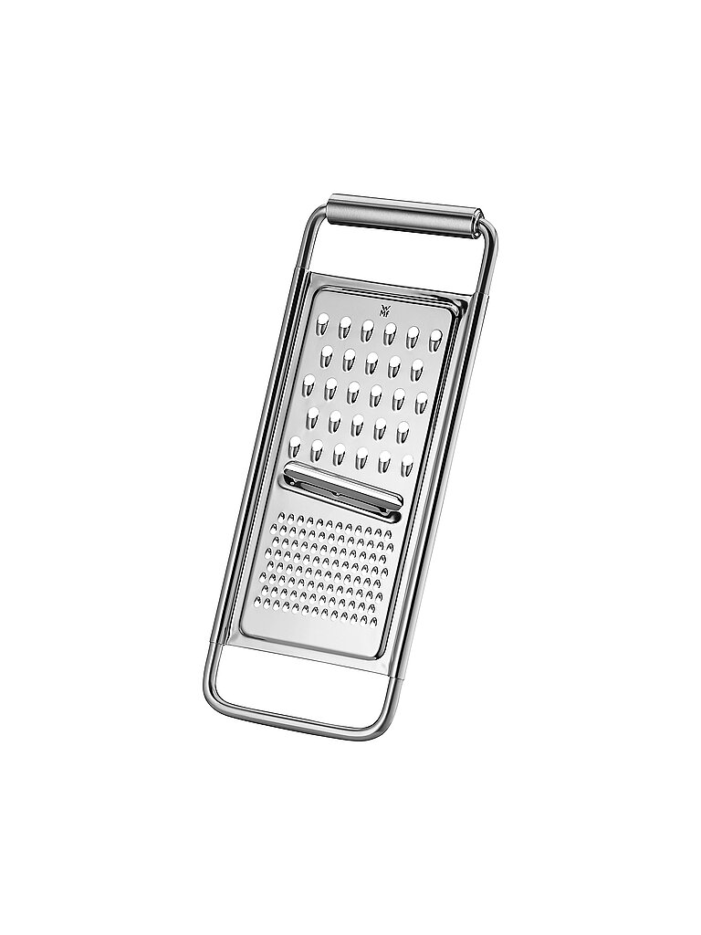 WMF Gourmet Küchenreibe Edelstahl, 30 x 12 cm, 3in1, Reibe und Hobel, Cromargan, 3 Reibeflächen, optimal als Kartoffelreibe, spülmaschinengeeigneter Gurkenhobel