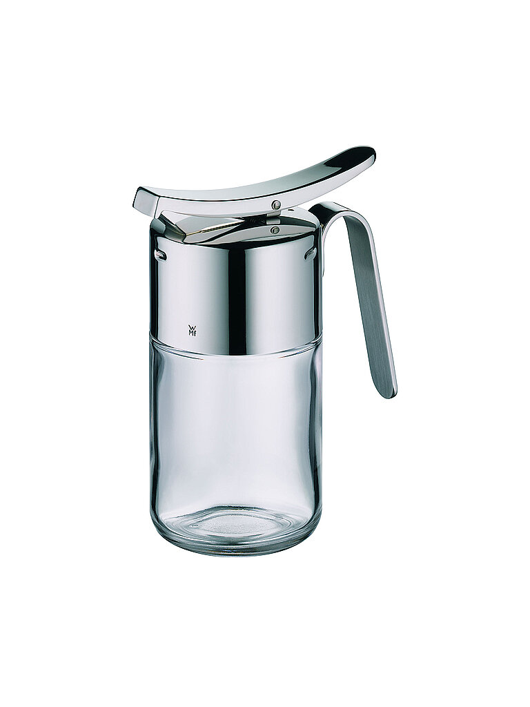 WMF Barista Sirup-/ Honigspender Glas 240ml, Cromargan Edelstahl poliert, spülmaschinengeignet