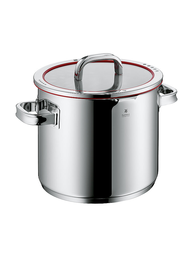Gemüsetopf Function 4 Induktionstopf spülmaschinengeeignet Töpfe Gr 88 l + Ø 24 cm silberfarben (edelstahlfarben) für gänige Herdarten geeignet Innenskalierung 4 Abgießfunktionen