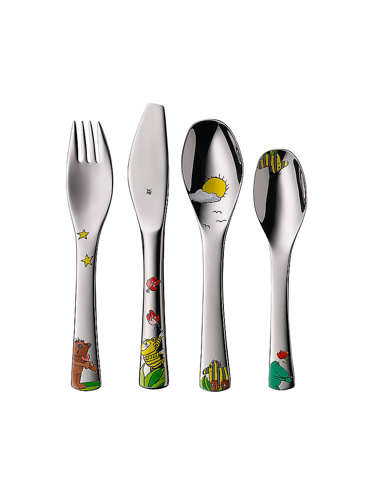 WMF Kinderbesteck Set 4-teilig JANOSCH Cromargan silber