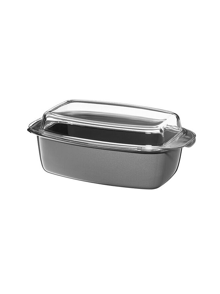 Bräter  Platin  Metall  rechteckig  backofengeeignetbackofengeeignet breiter Schüttrand  Kochen Töpfe Bräter