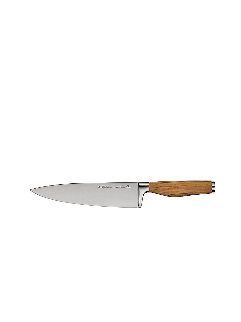 Kochmesser Grand Wood edelstahl braun Gesamtlänge 338cm Klingenlänge 20cm Spezialklingenstahl Kochmesser 20 cm Olivenholzgriff handgeschmiedeter Spezialklingenstahl