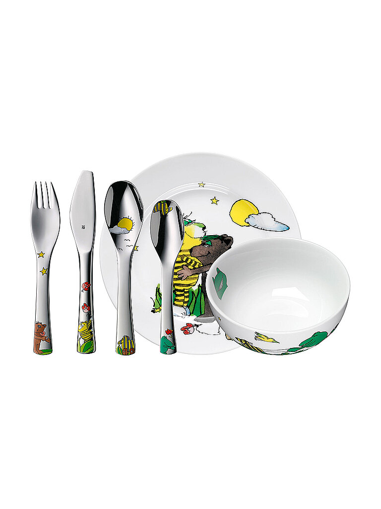 WMF Kinder Geschirrset JANOSCH 6-tlg.  Cromargan / Bunt bunt – WMF