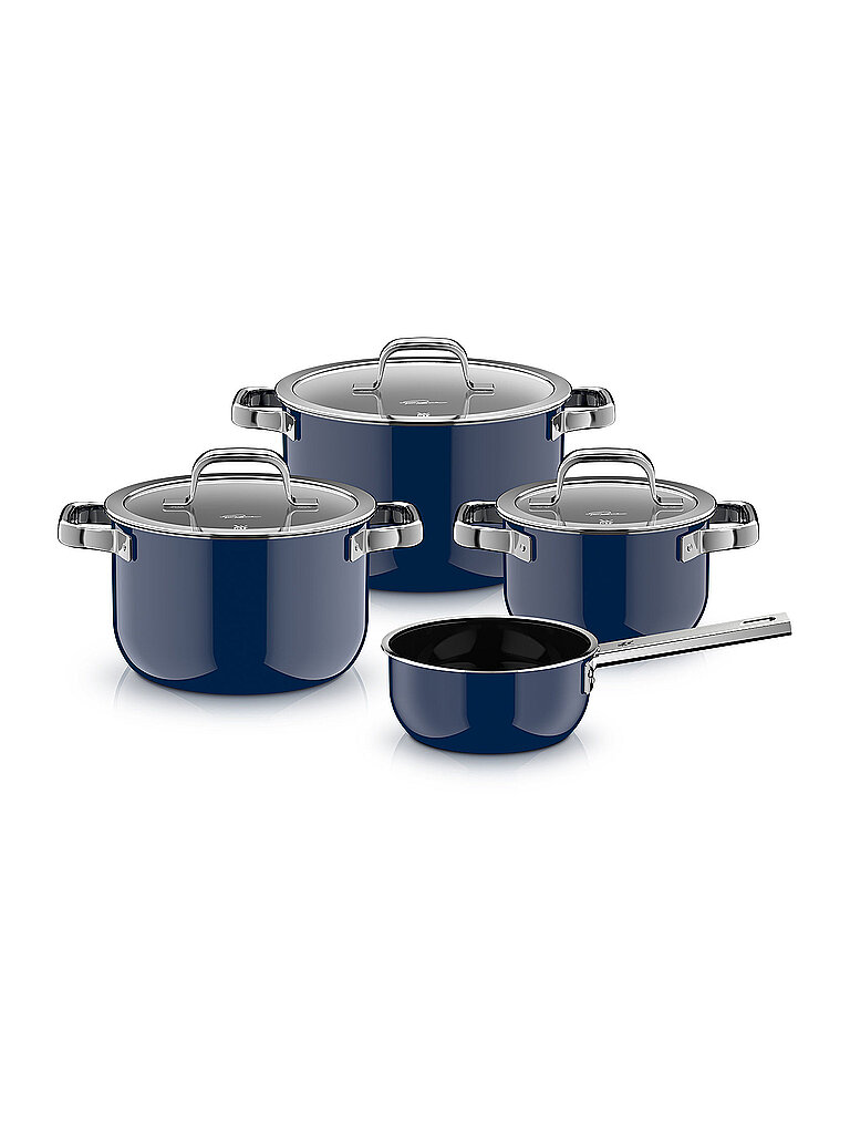 Kochtopfset Fusiontec® Mineral PRO - Tim Raue Edition  Dunkelblau  Metall  4-teilig  24 cm20 cm16 cm  3 L5 L3 L  rund  30x33x60 cm
