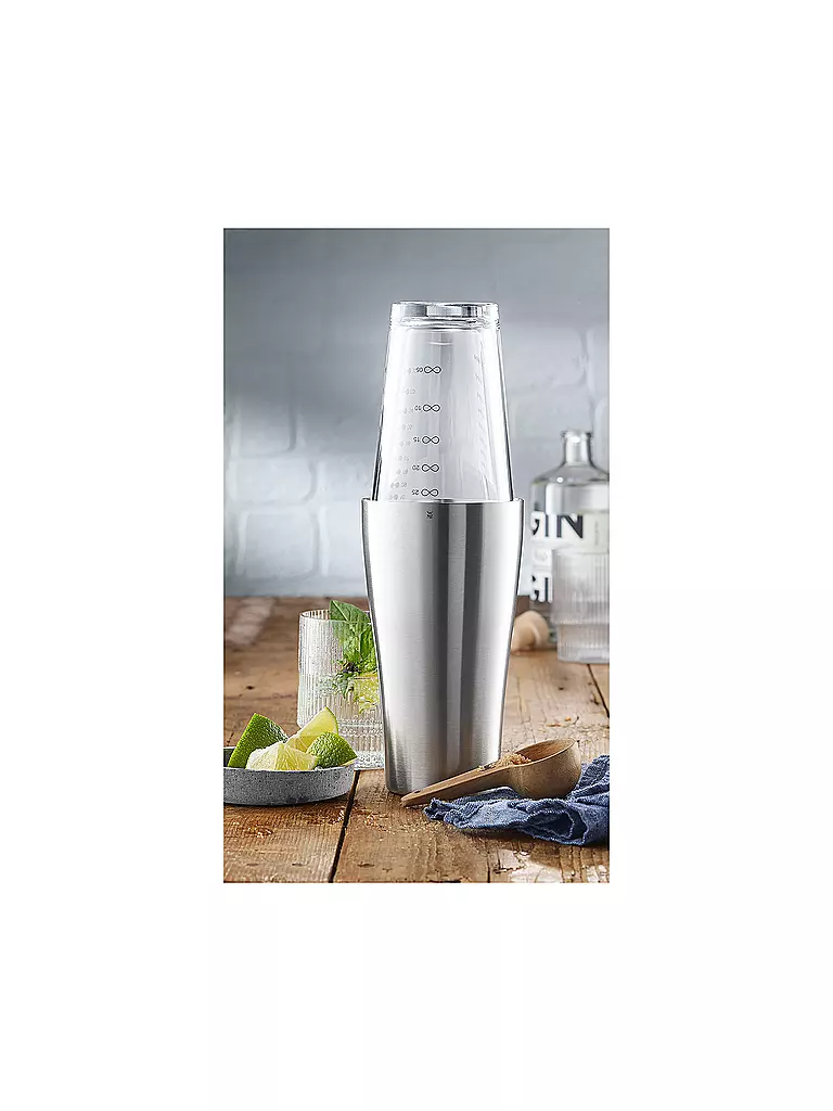 WMF | Clever & More Boston Shaker 600ml Cromargan/Glas | silber