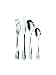 WMF | Kinder Besteck 4-teilig Safari Crogargan / Bunt | silber