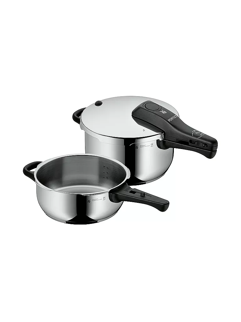 WMF Perfect Schnellkochtopf Set 2-tlg. (Cromargan) silber | Schnellkochtöpfe