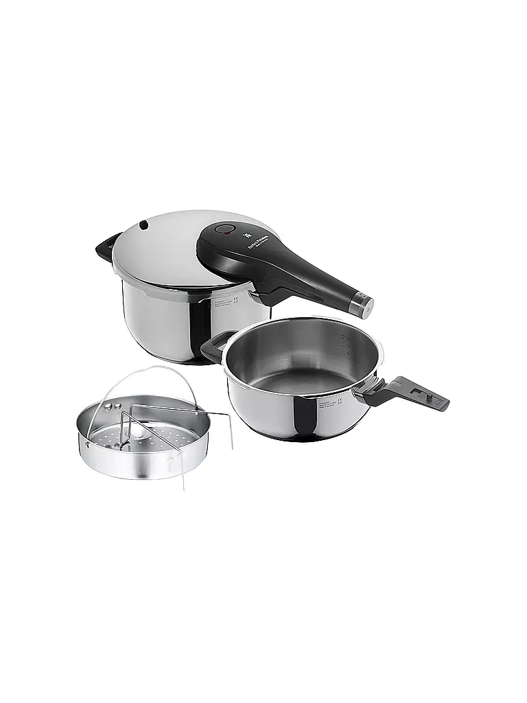 WMF Schnellkochtopf Set Perfect Premium 3 tlg silber