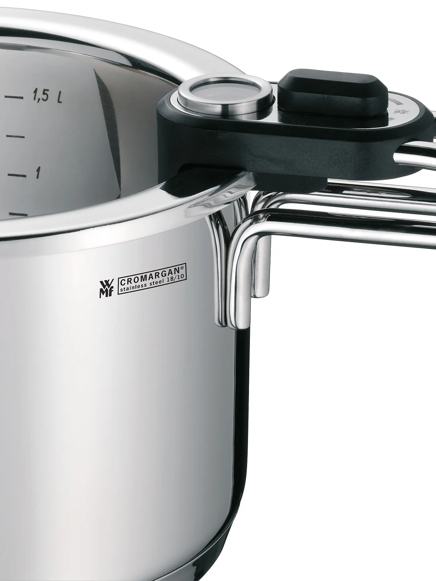 WMF | Simmertopf mit Temperaturanzeige und Einsatz 18 cm | silber
