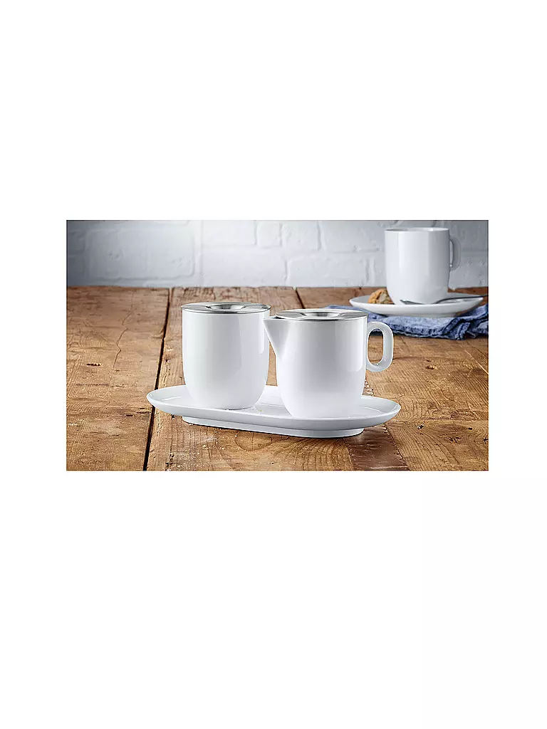 WMF | Zucker & Milch-Set 2-tlg. BARISTA Weiss / Edelstahl | weiss