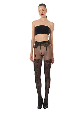 WOLFORD | Modestrumpfhose FLOWER 20 DEN black/black