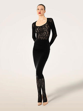 WOLFORD | Langarmshirt INFINITE ROSE NET black