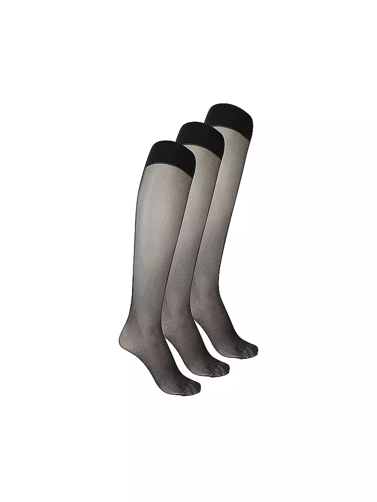 WOLFORD | Kniestrümpfe 3er Pkg. black  | schwarz