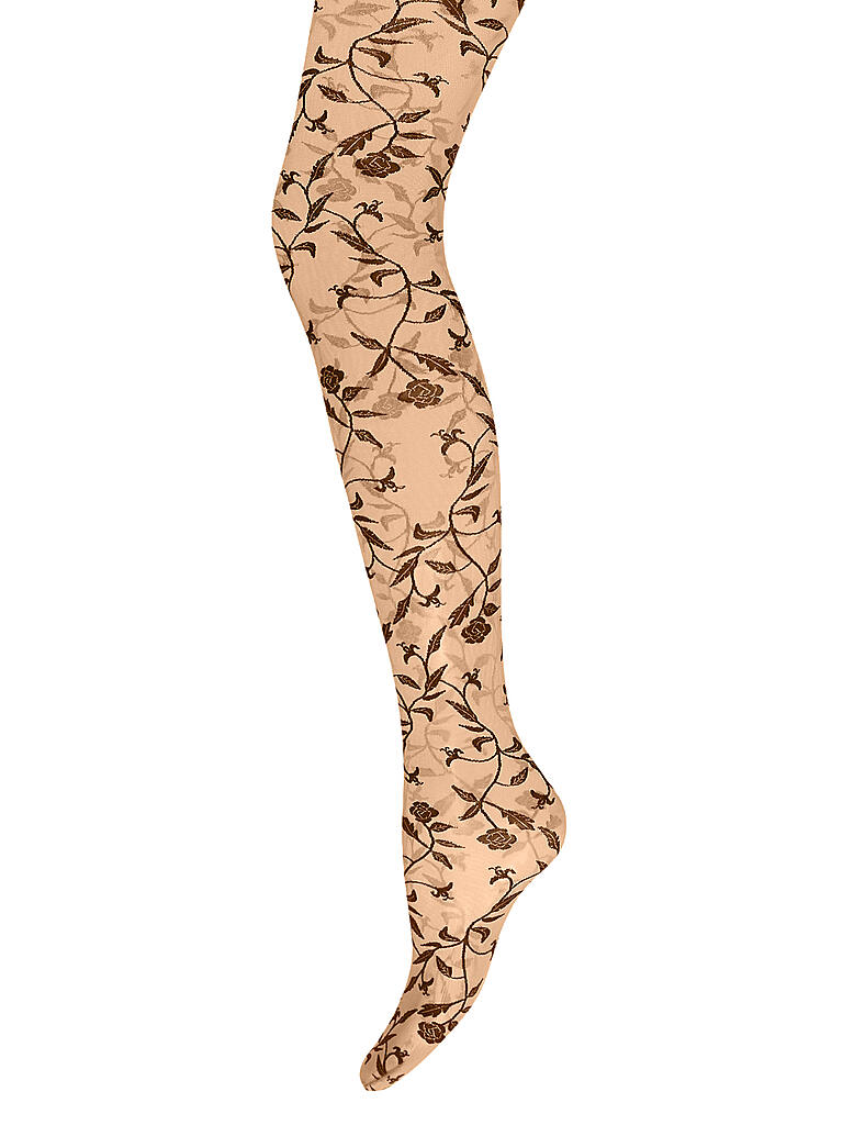 Monogram Fleur Collants By Wolford S Petit Fairly Léger Noir Floral Design