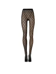 WOLFORD | Modestrumpfhose MERMAID NET Midnight Red  | Schwarz