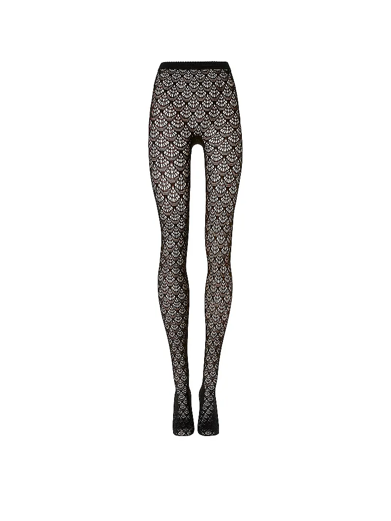 WOLFORD | Modestrumpfhose MERMAID NET Black | Schwarz