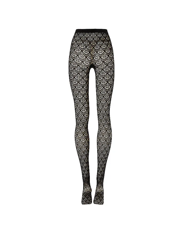 WOLFORD | Modestrumpfhose MERMAID NET Black | Schwarz