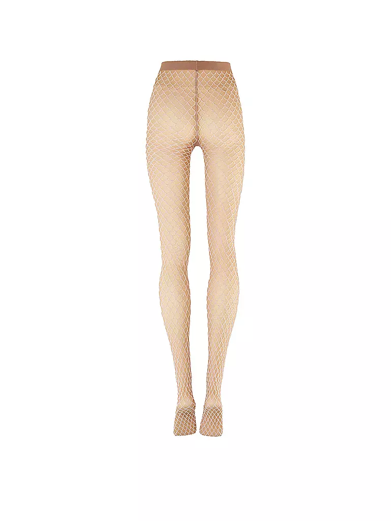 WOLFORD | Modestrumpfhose VELVET NET ILLUSION Fairly Light/White | schwarz