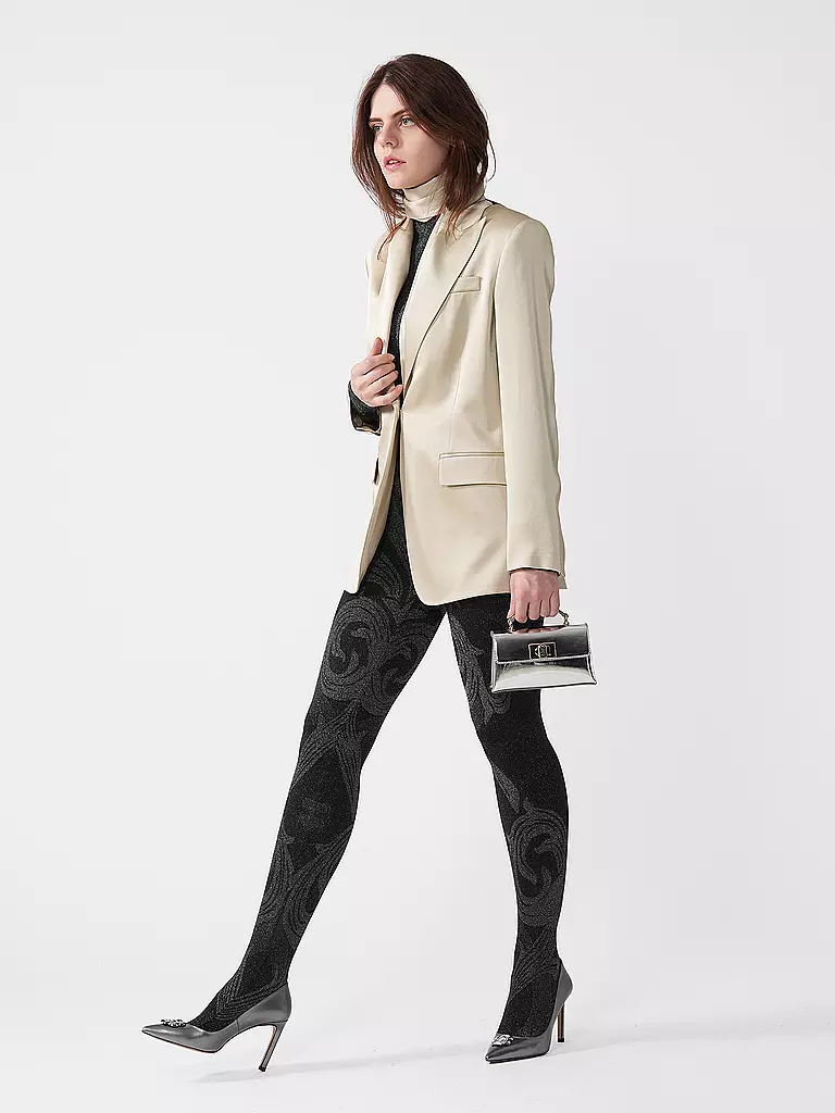 WOLFORD | Modestrumpfhose WOLFORD x ETRO 150 black / silver  | schwarz