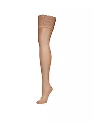 WOLFORD | Strümpfe "Satin Touch 20 Stay-Up" (nearly black) | beige