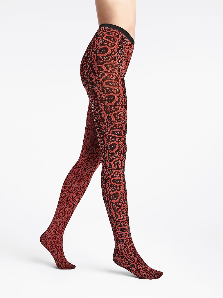 WOLFORD | Strumpfhose "14751 Blotched Snake Tights" | orange