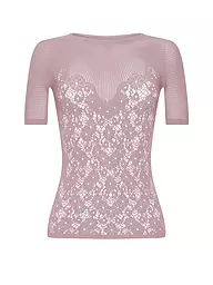 WOLFORD | T-Shirt FLOWER LACE | rosa