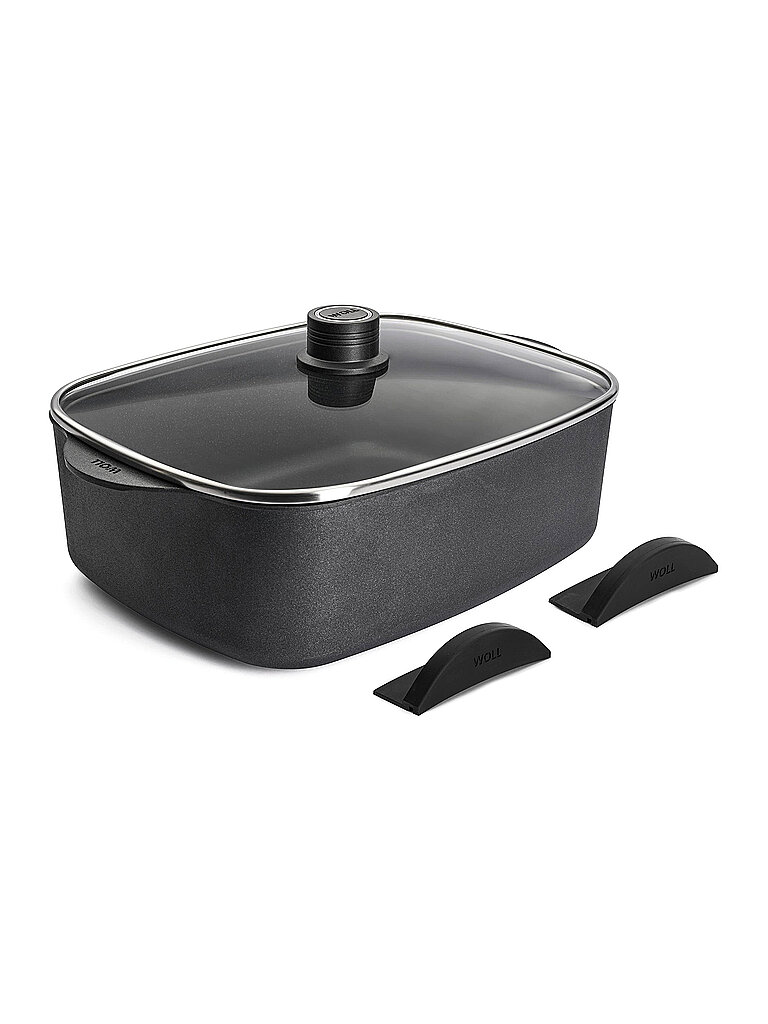WOLL Gussbräter mit Deckel EcoLogic QXR 31x26cm  Antihaft schwarz – Woll