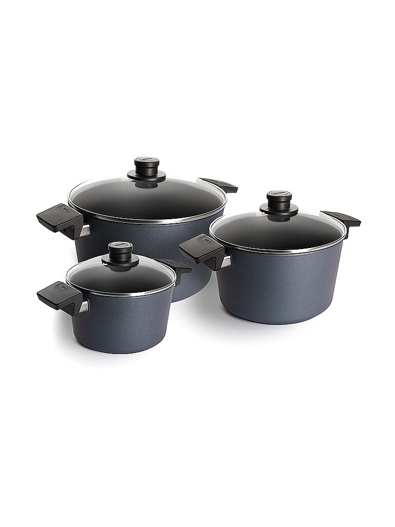 WOLL Kochtopf -Set 3tlg 20+24+28cm DIAMOND LITE Antihaft schwarz – Woll