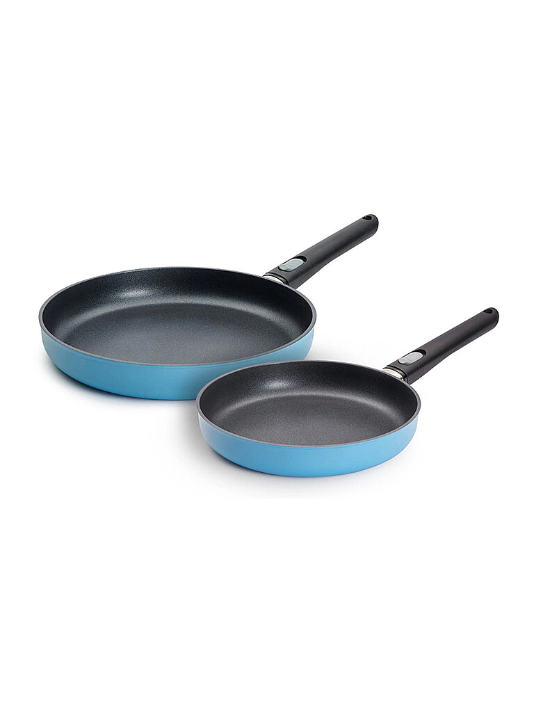 WOLL Flachpfannen Set 2tlg. 24/28cm ECOLUR Himmelblau hellblau – Woll