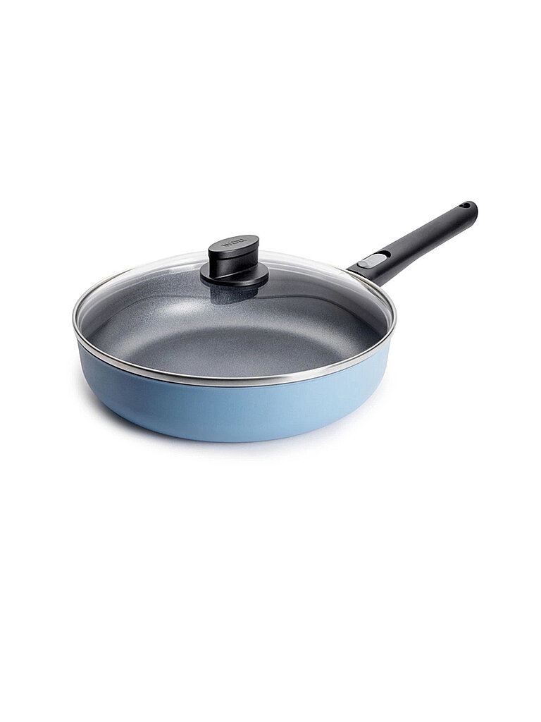 WOLL Hochrandpfanne mit Deckel 28cm/3,3l ECOLOUR  Himmelblau  hellblau – Woll
