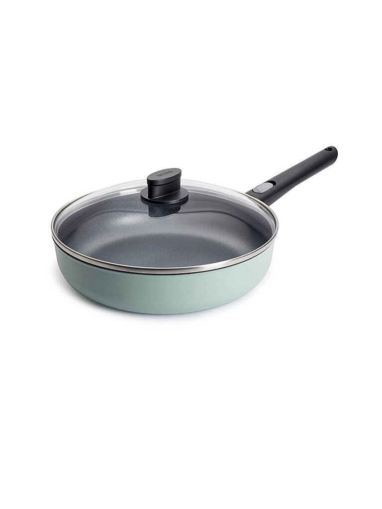 WOLL Hochrandpfanne mit Deckel 28cm/3,3l ECOLOUR Jadegruen hellgrün – Woll