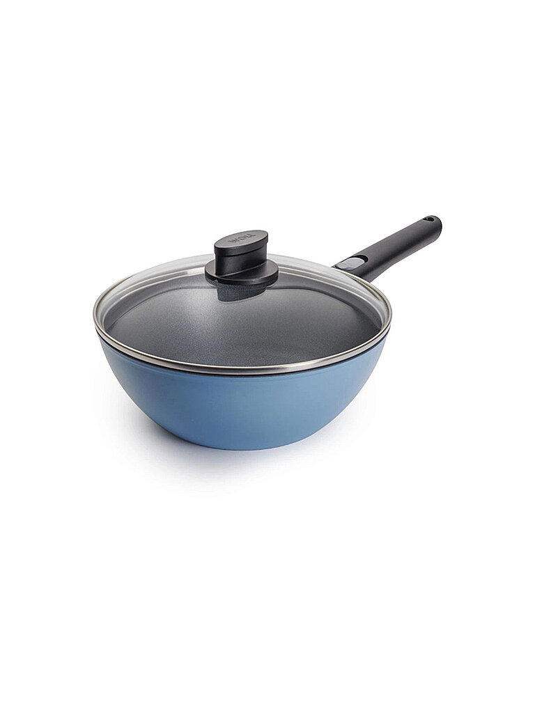 WOLL Wok mit Deckel 24cm/3l ECOLOUR Himmelblau hellblau – Woll