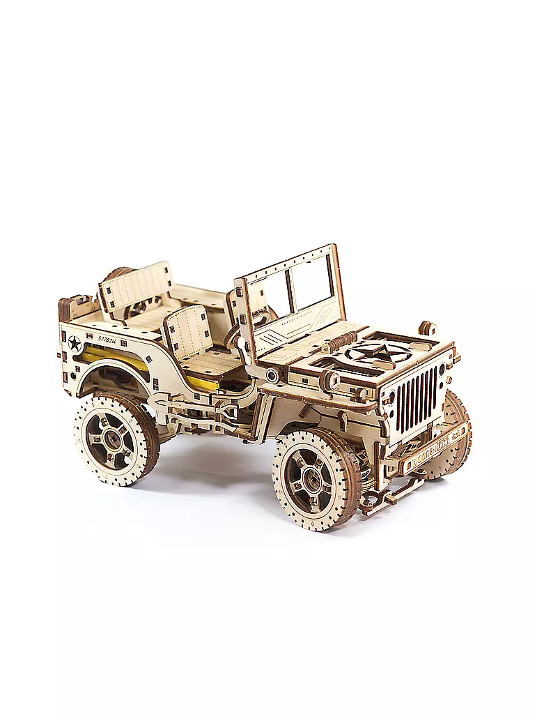 WOODEN CITY | Holz 3D Bausatz - Jeep 4x4  | keine Farbe