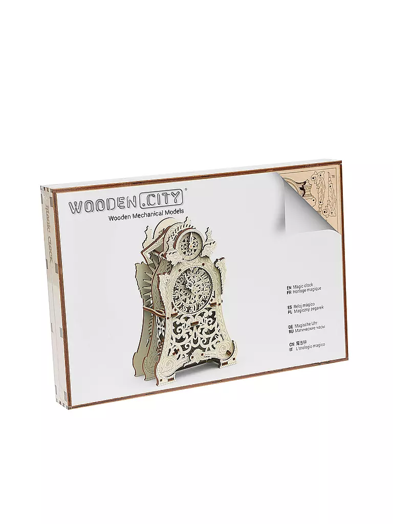 WOODEN CITY | Holz 3D Bausatz - Magic Clock | keine Farbe