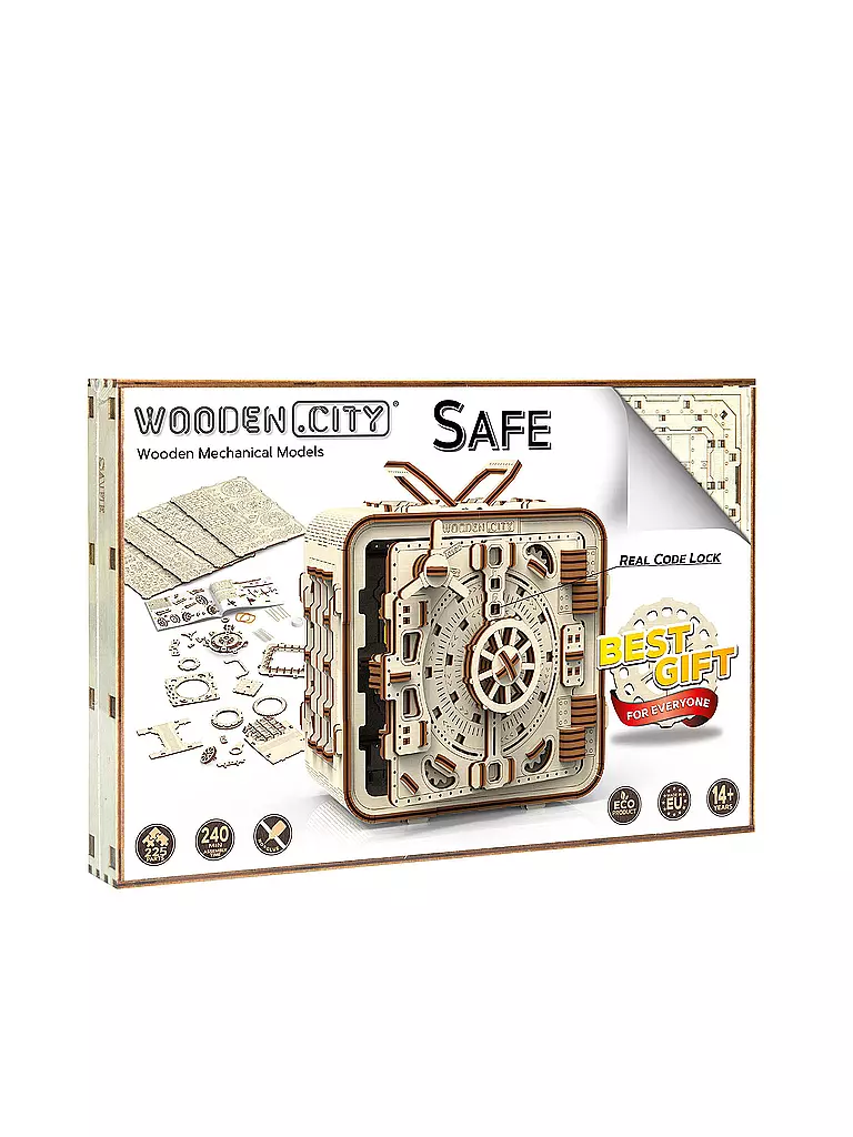 WOODEN CITY | Holz 3D Bausatz - Wooden City: Safe | keine Farbe