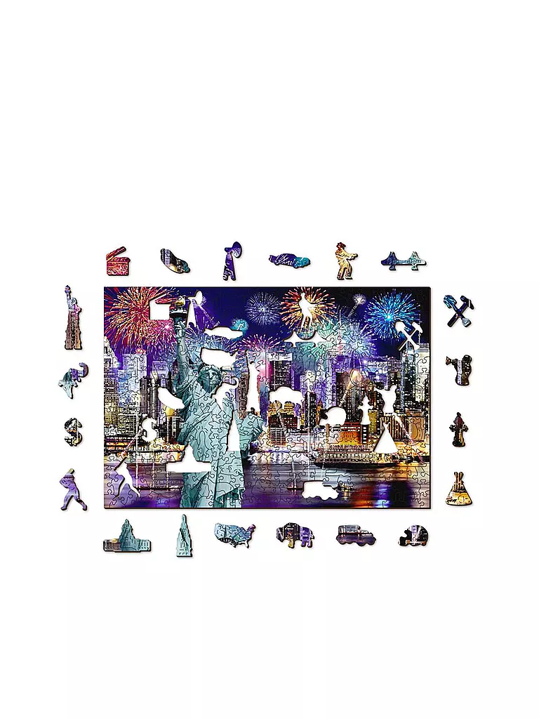 WOODEN CITY | Puzzle - New York by Night 400 Teile | keine Farbe