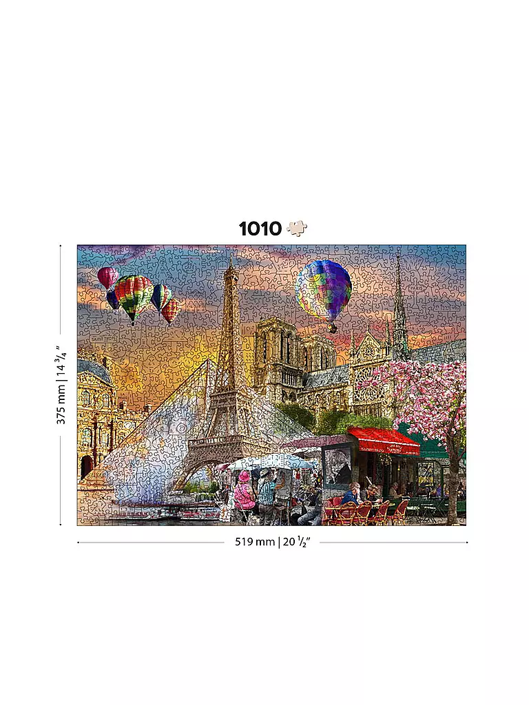 WOODEN CITY | Puzzle - Spring in Paris XL 1010 Teile | keine Farbe
