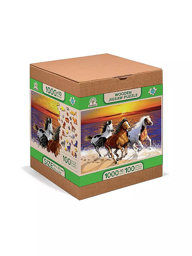 WOODEN CITY | Puzzle - Wild Horses on the Beach – 1010 Teile | keine Farbe