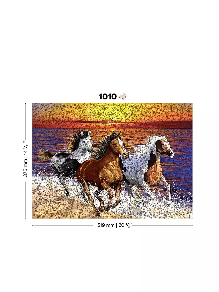 WOODEN CITY | Puzzle - Wild Horses on the Beach – 1010 Teile | keine Farbe