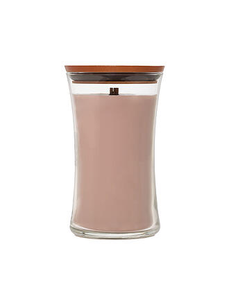 WOODWICK | Sanduhrkerze Knisterdocht 610g Large Patchouli Creme 