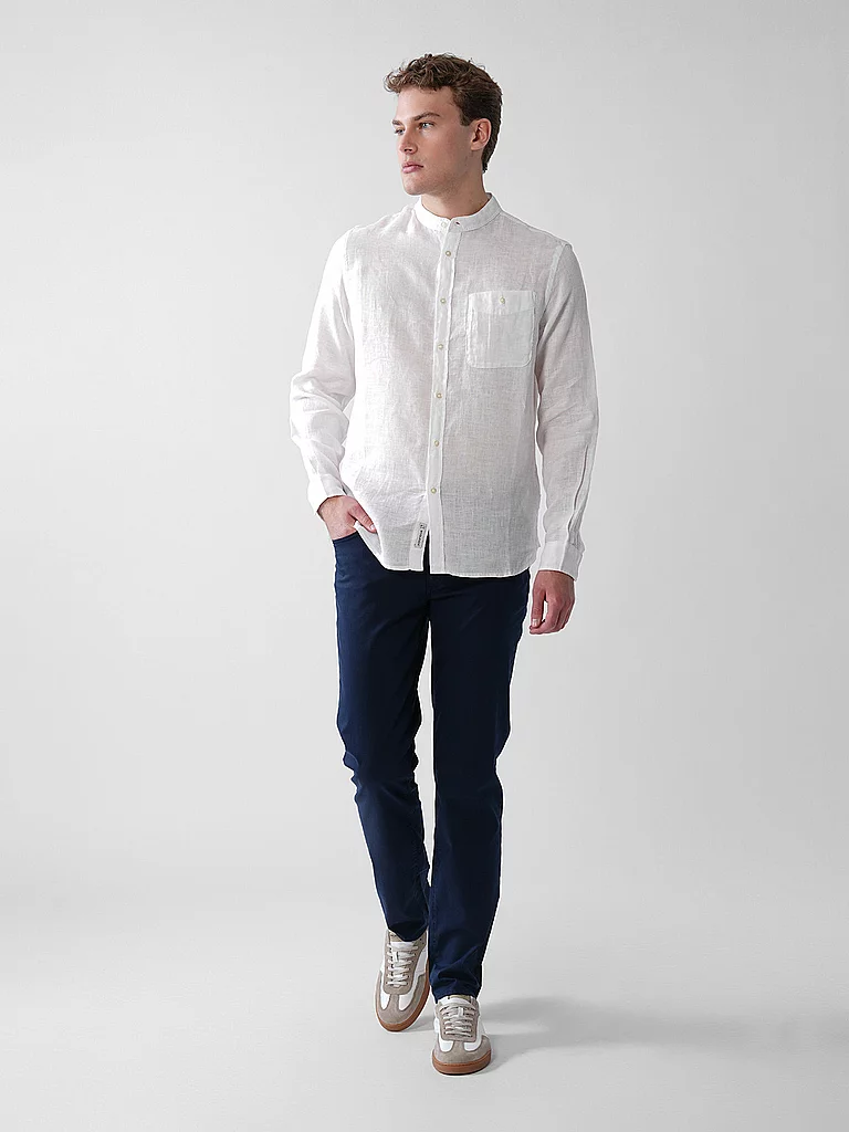 Woolrich Leinenhemd Regular Fit Weiss | Xxl-image