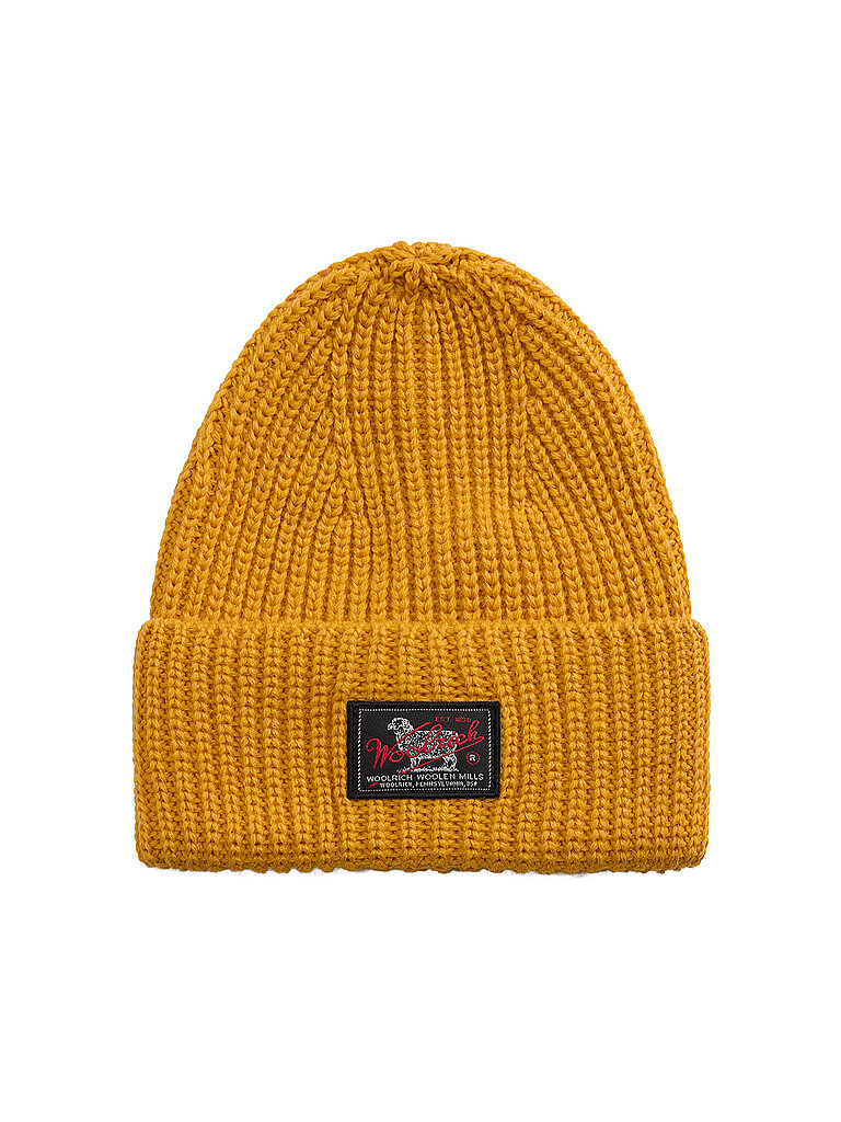WOOLRICH Mütze - Haube WM PATCH gelb